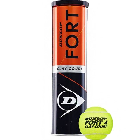 Piłki do tenisa ziemnego Dunlop Fort Clay Court 4szt Dunlop Piłki do tenisa ziemnego Dunlop Fort Clay Court 4szt Dunlop