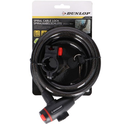 Zapięcie rowerowe Dunlop spiral cable lock 12 mm ST 56376 Dunlop Zapięcie rowerowe Dunlop spiral cable lock 12 mm ST 56376 Dunlop