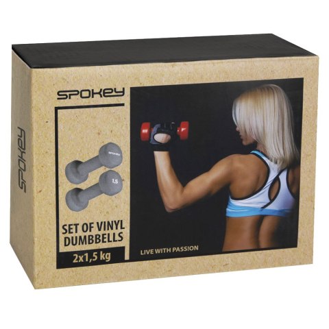 Hantle Spokey Shape IV 2x1,5 kg szare 921562 Spokey Hantle Spokey Shape IV 2x1,5 kg szare 921562 Spokey