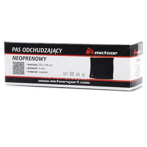 Pas neoprenowy Meteor szeroki 125x25x0,3 cm czarny 31416 Meteor Pas neoprenowy Meteor szeroki 125x25x0,3 cm czarny 31416 Meteor