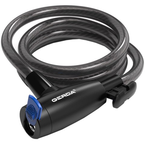 Zapięcie rowerowe Gerda linka, korpus okrągły, osłona klucza czarna Flex 1500/10T Gerda Zapięcie rowerowe Gerda linka, korpus okrągły, osłona klucza czarna Flex 1500/10T Gerda