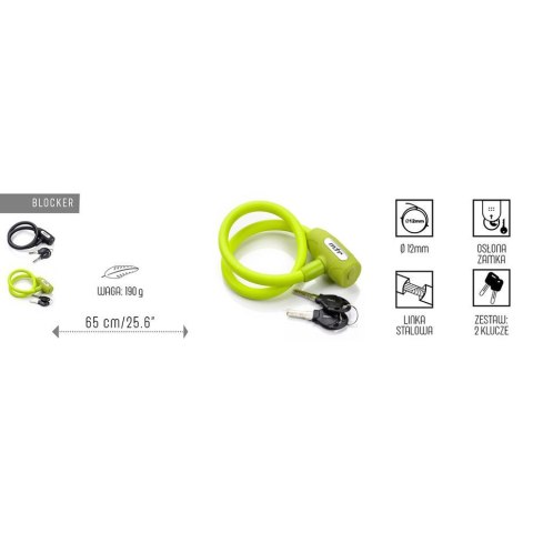 Zapięcie rowerowe Meteor Blocker zielone 31549 Meteor Zapięcie rowerowe Meteor Blocker zielone 31549 Meteor