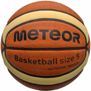 Piłka koszykowa Meteor Cellular 5 brązowo-kremowa 10100 Meteor