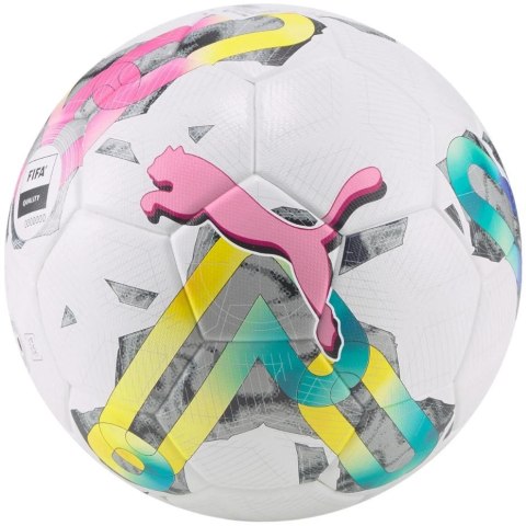 Piłka nożna Puma Orbita 3 TB FIFA Quality biało-zielono-różowa 83777 01 Puma Piłka nożna Puma Orbita 3 TB FIFA Quality biało-zielono-różowa 83777 01 Puma