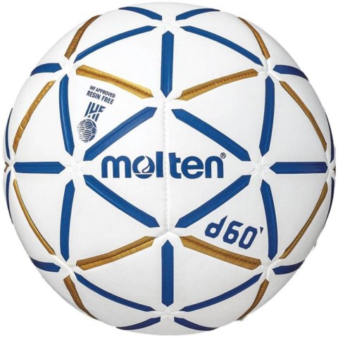 Piłka ręczna Molten H3D4000-BW D60 IHF Approved biało-niebiesko-złota Molten Piłka ręczna Molten H3D4000-BW D60 IHF Approved biało-niebiesko-złota Molten