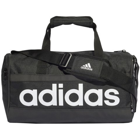 Torba adidas Essentials Linear Duffel Extra Small czarno-biała HT4744 Adidas Torba adidas Essentials Linear Duffel Extra Small czarno-biała HT4744 Adidas