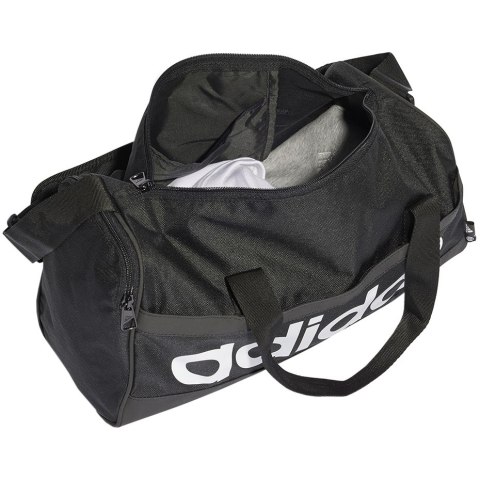 Torba adidas Essentials Linear Duffel Extra Small czarno-biała HT4744 Adidas Torba adidas Essentials Linear Duffel Extra Small czarno-biała HT4744 Adidas