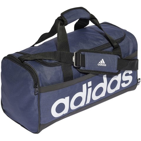 Torba adidas Essentials Linear Duffel Medium granatowo-biała HR5349 Adidas Torba adidas Essentials Linear Duffel Medium granatowo-biała HR5349 Adidas