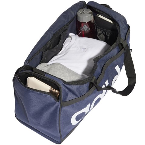 Torba adidas Essentials Linear Duffel Medium granatowo-biała HR5349 Adidas Torba adidas Essentials Linear Duffel Medium granatowo-biała HR5349 Adidas