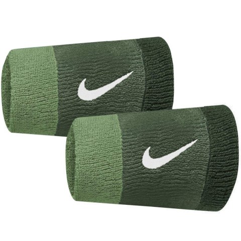 Frotki na nadgarstek Nike szerokie Swoosh 2 szt. zielone N0001586314OS Nike Frotki na nadgarstek Nike szerokie Swoosh 2 szt. zielone N0001586314OS Nike