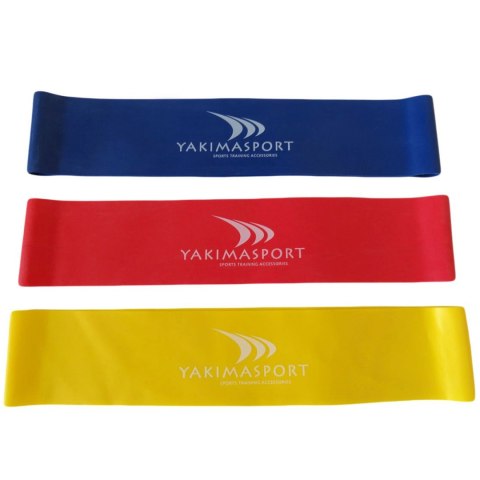 Gumy fitness Yakima Sport 3 szt. żółta, czerwona, niebieska 100114 Yakima Sport Gumy fitness Yakima Sport 3 szt. żółta, czerwona, niebieska 100114 Yakima Sport