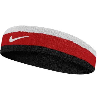 Opaska na głowę Nike Swoosh biało-czerwono-czarna N0001544118OS Nike