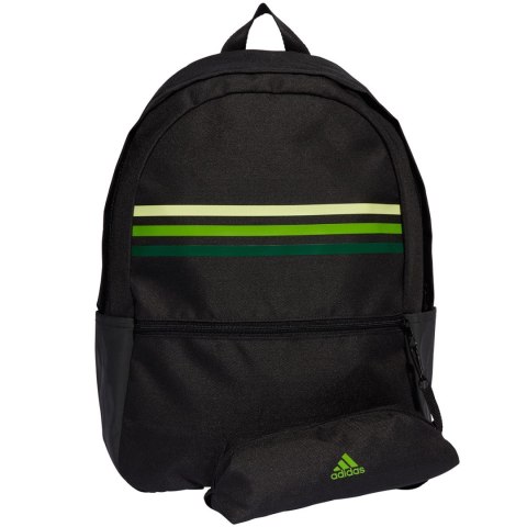 Plecak adidas Classic Horizontal 3-Stripes czarno-zielony HY0743 Adidas Plecak adidas Classic Horizontal 3-Stripes czarno-zielony HY0743 Adidas