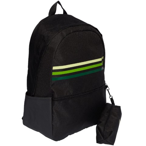 Plecak adidas Classic Horizontal 3-Stripes czarno-zielony HY0743 Adidas Plecak adidas Classic Horizontal 3-Stripes czarno-zielony HY0743 Adidas