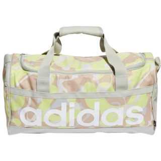 Torba adidas Linear Graphic Duffel S beżowo-brązowo-żółta IJ5638 Adidas
