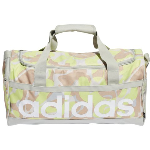 Torba adidas Linear Graphic Duffel S beżowo-brązowo-żółta IJ5638 Adidas