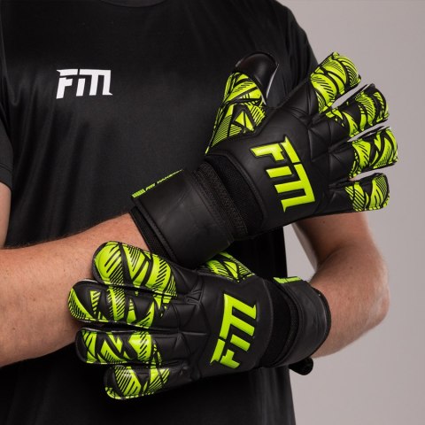 Rękawice FM Invictus X GREEN S953293 czarny 8 Football Masters