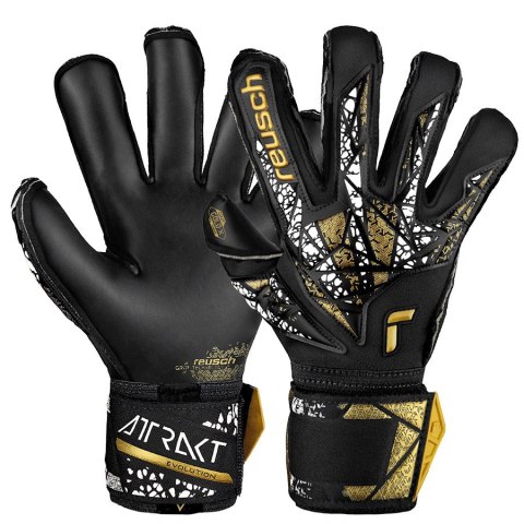 Rękawice Reusch Attrakt Freegel Gold X Evolution Cut Finger Support 54 70 950 7740 czarny 8 Reusch Rękawice Reusch Attrakt Freegel Gold X Evolution Cut Finger Support 54 70 950 7740 czarny 8 Reusch
