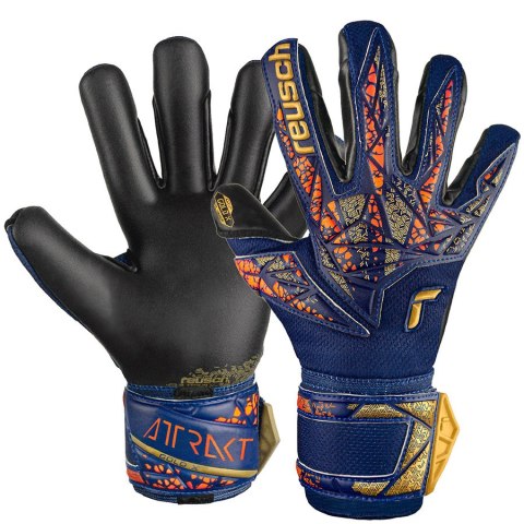 Rękawice Reusch Attrakt Gold X 54 70 945 4411 granatowy 8 Reusch