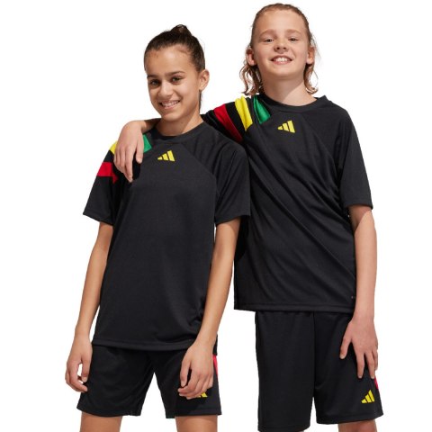 Koszulka dla dzieci adidas Fortore 23 czarna IK5730 Adidas teamwear Koszulka dla dzieci adidas Fortore 23 czarna IK5730 Adidas teamwear
