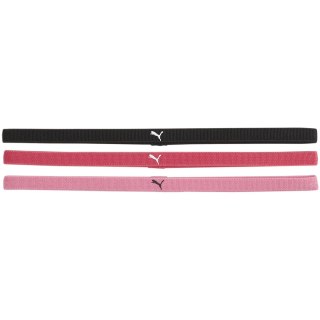 Opaski na włosy AT Sportbands Womens Pack 3p różowa, fuksja, czarna 53491 23 Puma