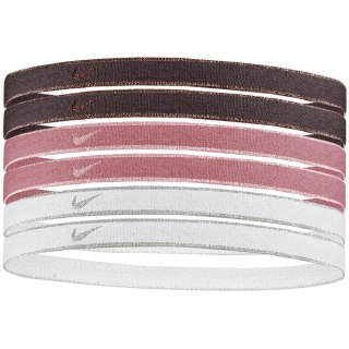 Opaski na włosy Nike Swoosh Sport 6 szt. kremowe, brązowe N1002008125OS Nike