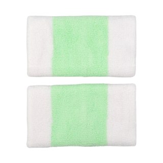 Frotki na nadgarstek Nike Swoosh Doublewide Wristbands 2 szt. biało-zielone N0001586117OS Nike
