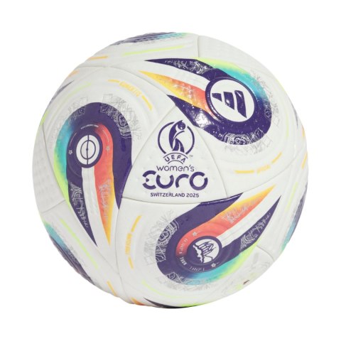 Piłka nożna adidas Women's Euro25 Pro biało-fioletowa JH1261 Adidas teamwear Piłka nożna adidas Women's Euro25 Pro biało-fioletowa JH1261 Adidas teamwear