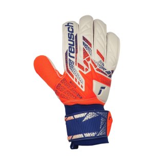 Rękawice bramkarskie Reusch Attrakt Solid biało-pomarańczowe 5570516 2500 Reusch