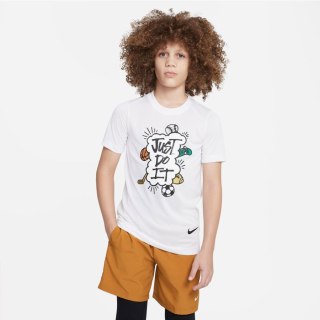 Koszulka Nike Dri-Fit DX9534 100 biały S (128-137cm) Nike