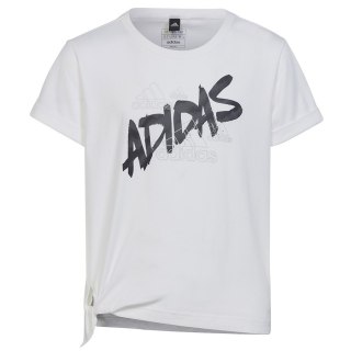Koszulka adidas Dance Knotted Tee girls Jr HR5818 biały 140 cm Adidas