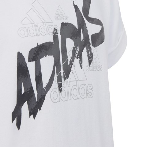 Koszulka adidas Dance Knotted Tee girls Jr HR5818 biały 140 cm Adidas