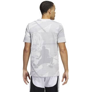 Koszulka adidas Iginite AOP Tee HL0087 szary M Adidas