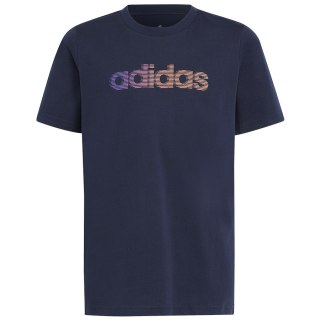 T-shirt adidas Lin GT Tee Jr IB9139 granatowy 128 cm Adidas