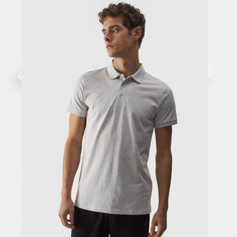 Koszulka polo 4F 4FWMM00TPTSM316 27S szary XXL 4F Koszulka polo 4F 4FWMM00TPTSM316 27S szary XXL 4F