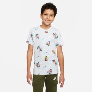 Koszulka Nike Sportswear Tee AOP DQ3856 471 niebieski S (128-137cm) Nike