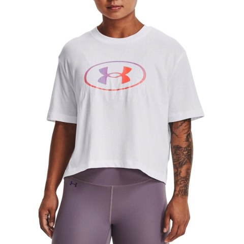 Koszulka UA Live Novelty Silo SS 1369881 100 biały M Under Armour