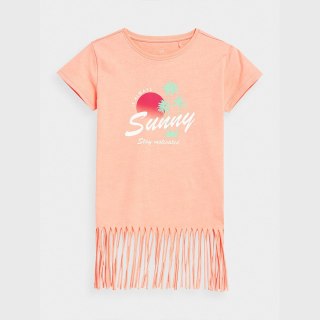T-Shirt 4F 4FJSS23TTSHF400 64N pomarańczowy 158 cm 4F