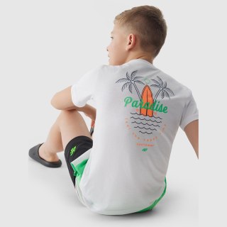 T-Shirt 4F 4FJWSS24TTSHM1130 10S biały 140 cm 4F