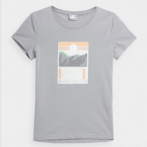 T-Shirt 4F 4FSS23TFTSF274 27S szary XL 4F T-Shirt 4F 4FSS23TFTSF274 27S szary XL 4F