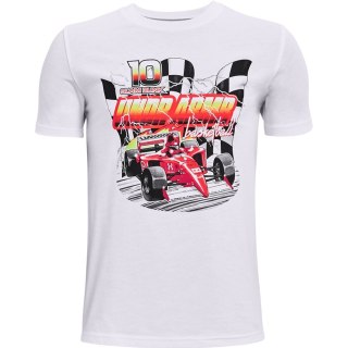 T-Shirt UA Boys Hoops Nitro Tee 1361655 100 biały M Under Armour