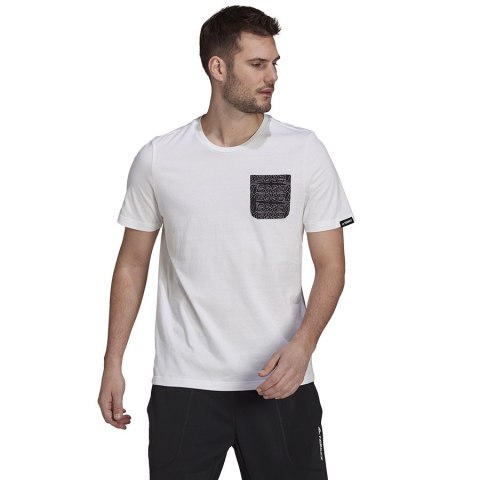 T-Shirt adidas TX Pocket Tee GU8993 biały L Adidas