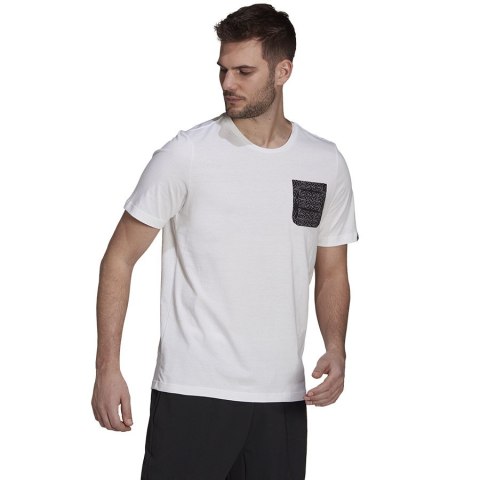 T-Shirt adidas TX Pocket Tee GU8993 biały XL Adidas T-Shirt adidas TX Pocket Tee GU8993 biały XL Adidas