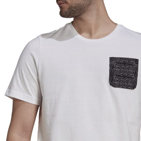 T-Shirt adidas TX Pocket Tee GU8993 biały M Adidas T-Shirt adidas TX Pocket Tee GU8993 biały M Adidas