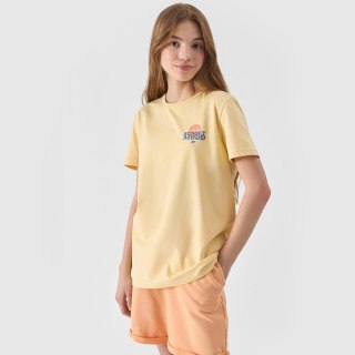 T-shirt 4F 4FJWSS24TTSHM1136 73S żółty 158 cm 4F