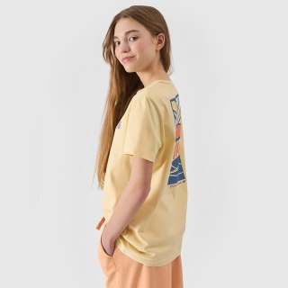 T-shirt 4F 4FJWSS24TTSHM1136 73S żółty 158 cm 4F