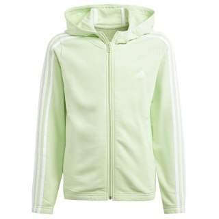 Bluza adidas 3 Stripes Full-Zip Hoodie girls IS2632 zielony 164 cm Adidas