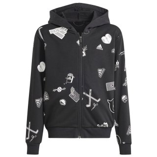 Bluza adidas Bluv Full-Zip Hoodie IN3300 czarny 140 cm Adidas