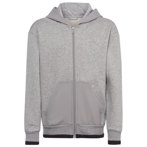 Bluza adidas Fleece Full-Zip Hoody Jr IC5008 szary 164 cm Adidas