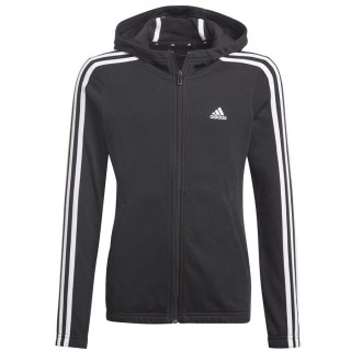 Bluza adidas Girls Essentials 3S Full-zip Hoodie GQ8356 czarny 140 cm Adidas